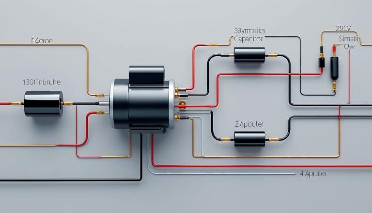 Schéma branchement moteur 220V avec condensateur : puissance et rendement